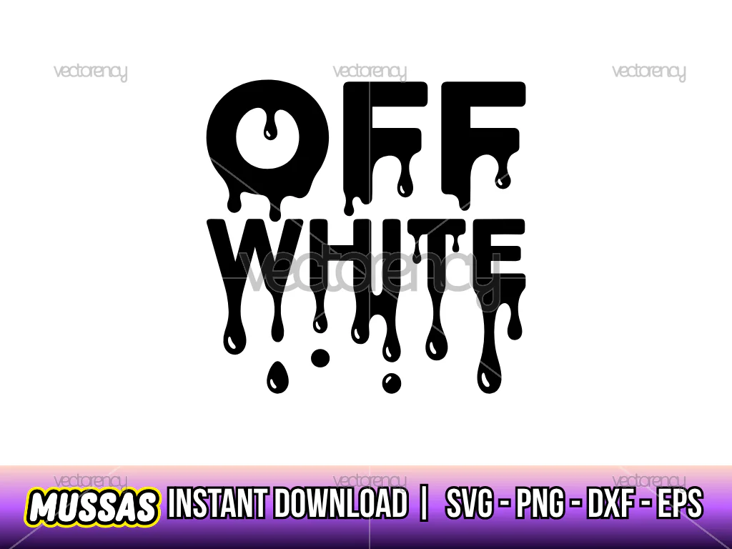 Off White Logo Drip Fan Art Vector