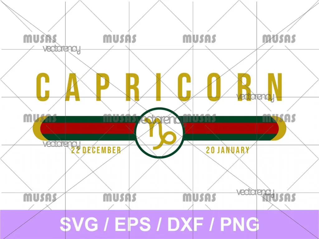 Gucci Capricorn Zodiac SVG