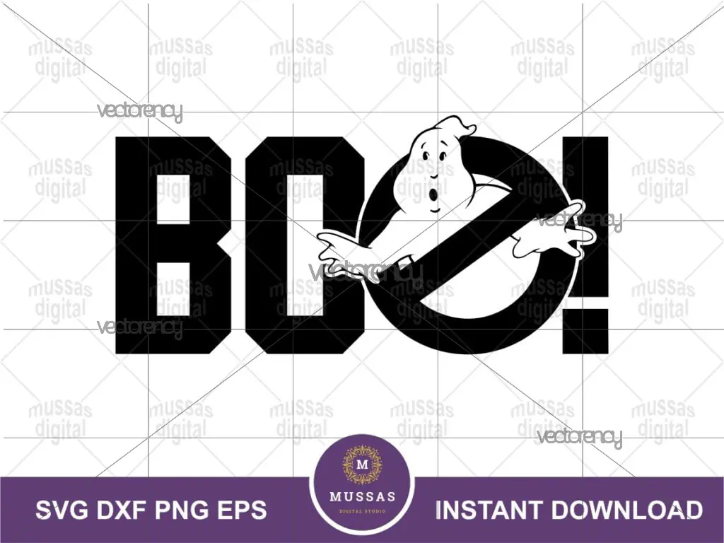 Boo Ghostbusters SVG Vector Cut File