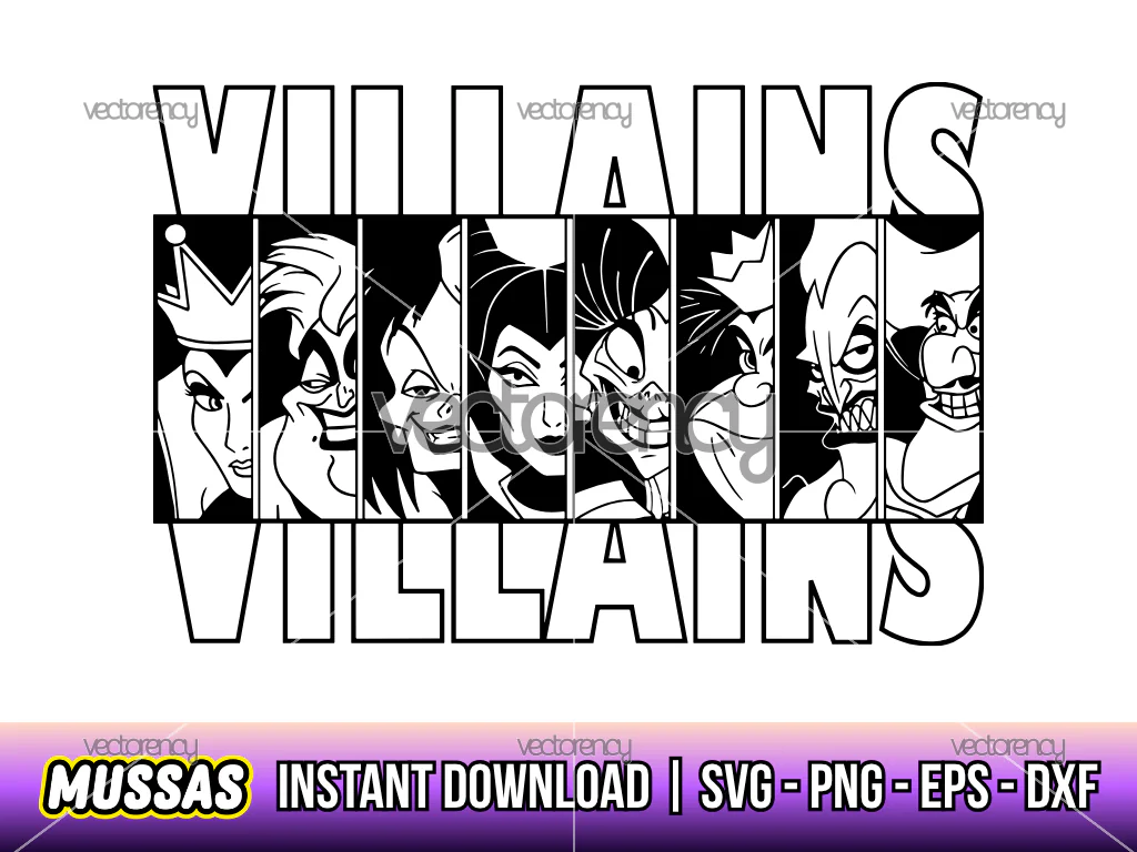 Villains SVG PNG EPS DXF