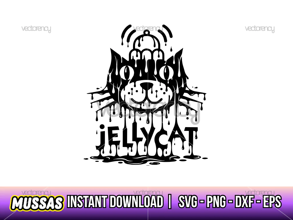 Jellycat Logo Drip Fun Art Vector SVG PNG DXF EPS