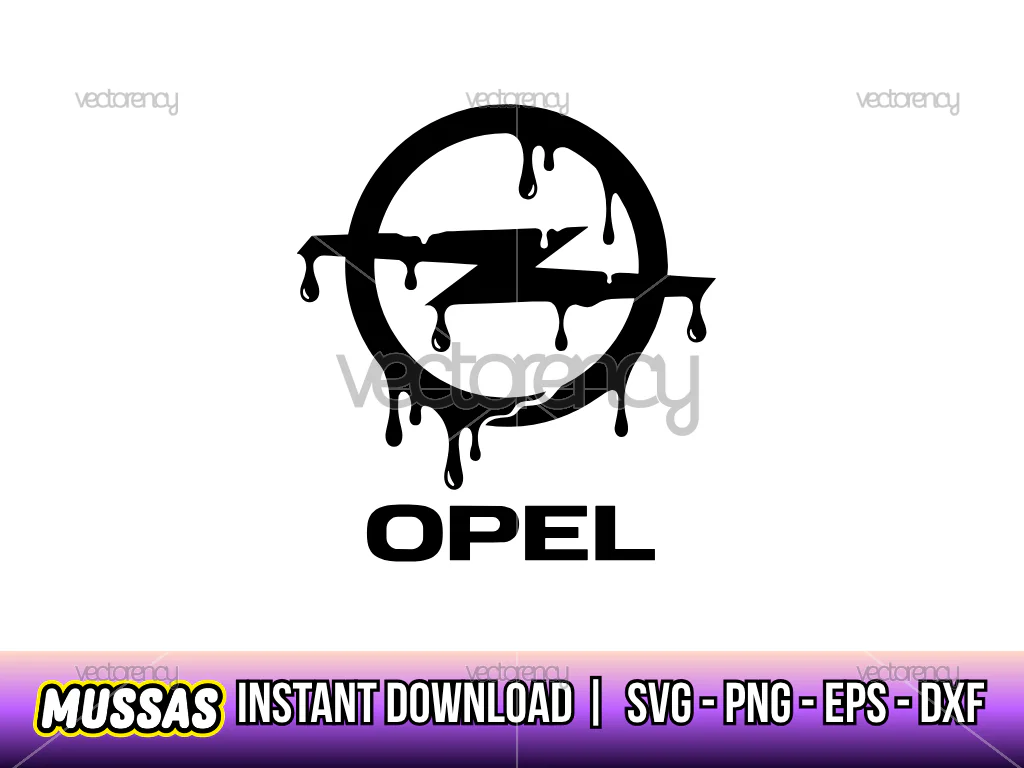 Opel Car Logo Vector Drip SVG