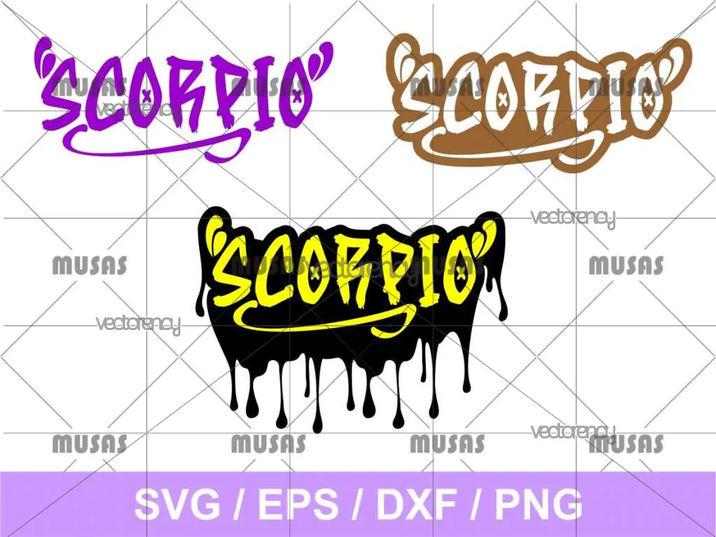 Zodiac Drip Scorpio SVG