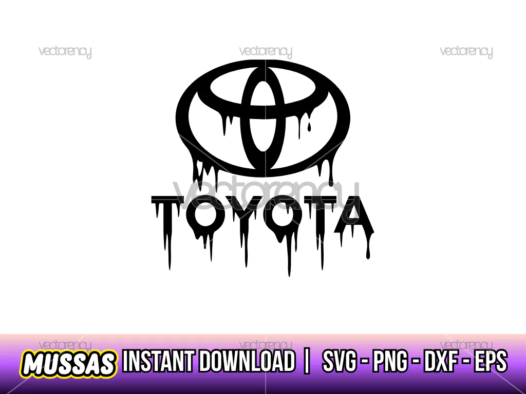 Toyota Drip Logo SVG Cricut Cut File PNG EPS DXF