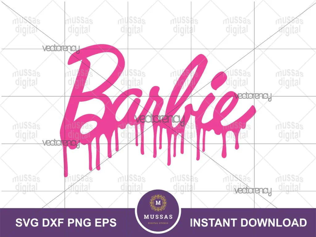 Barbie Logo Drip SVG Design for Adult Shirt DIY