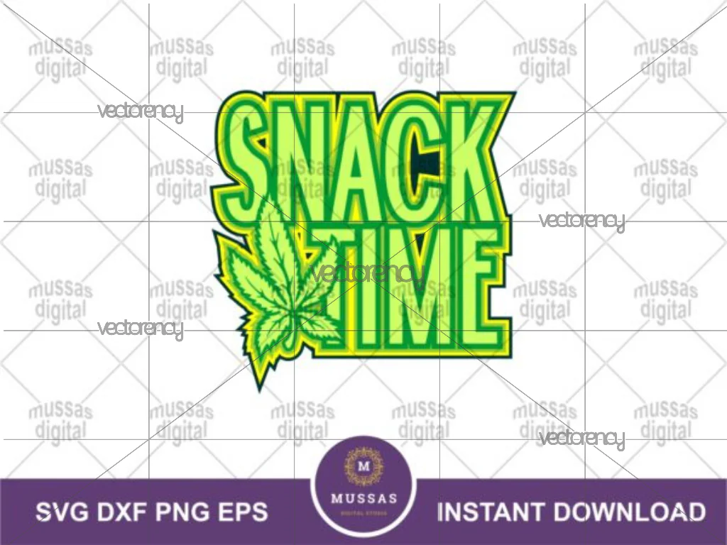 Snack Time Cannabis SVG Layered Cricut