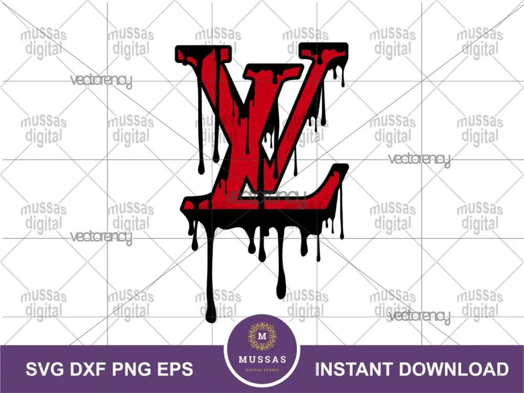 LV Brand Logo Drip SVG