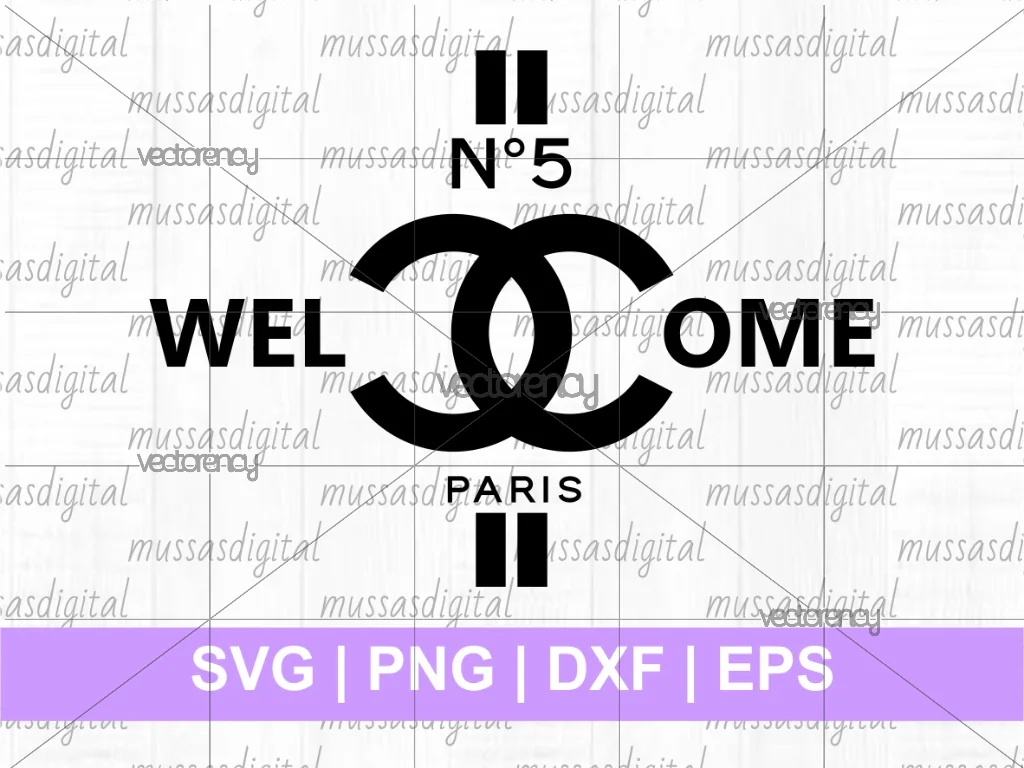 Doormat SVG Welcome Inspired Chanel