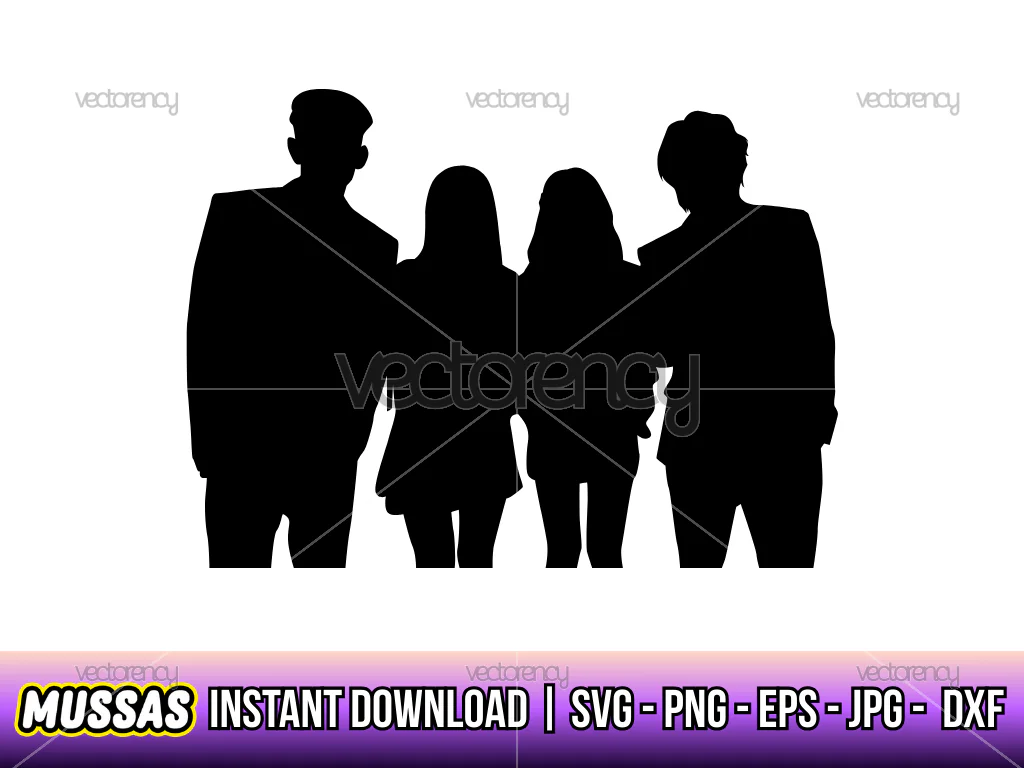 Kpop KARD Silhouette Vector SVG PNG