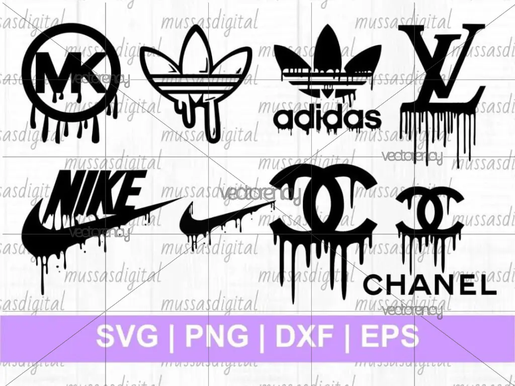 Brand Logo Drip SVG Cut File