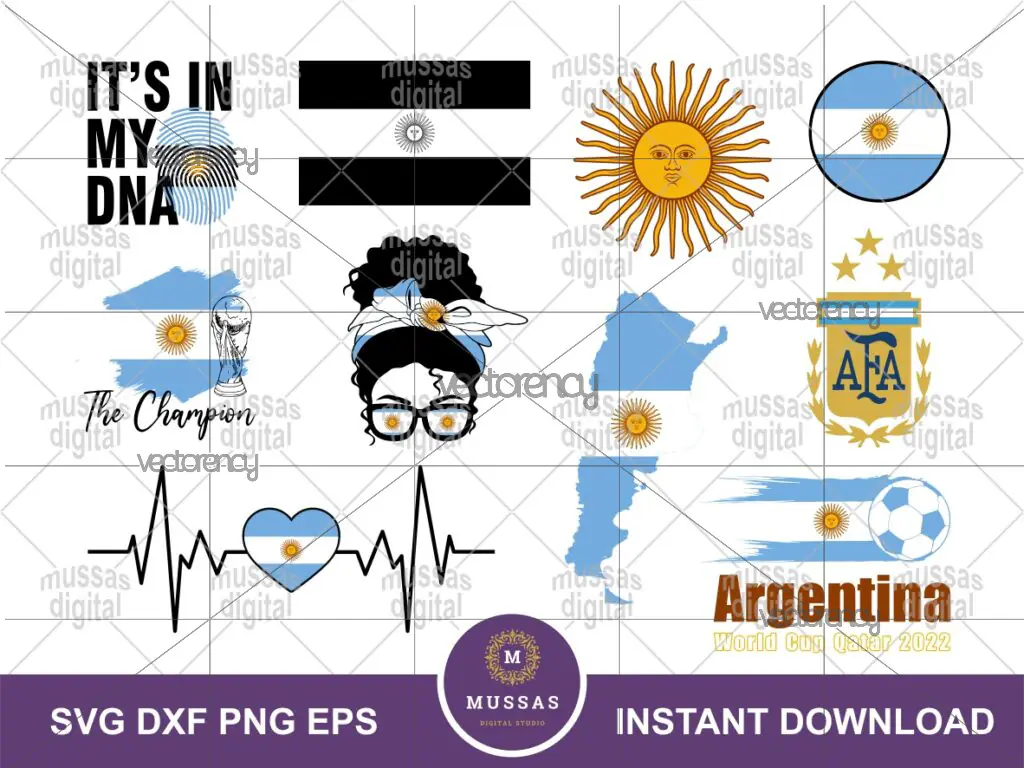 Argentina SVG Bundle for Cricut Project