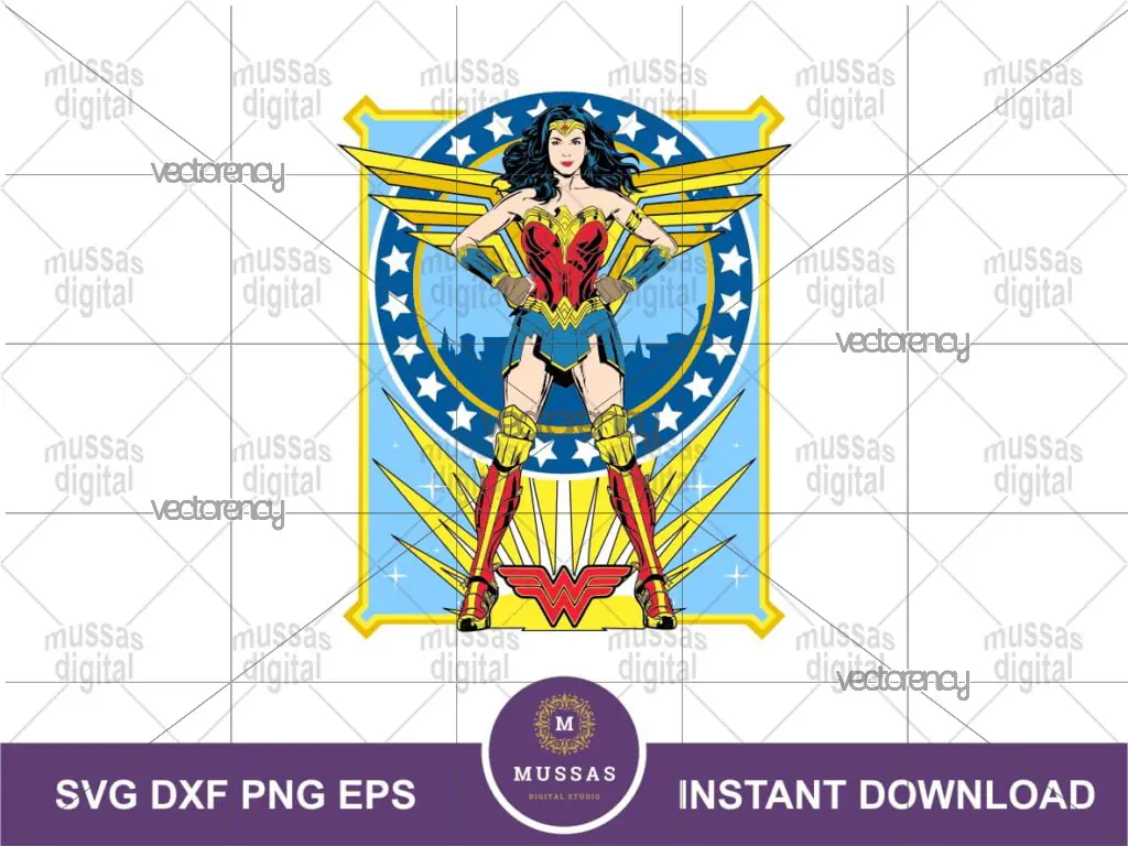 Wonder Woman Vector SVG Vinyl Cut File