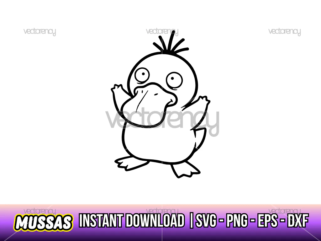 Pokemon Psyduck Clipart Vector PNG Image SVG