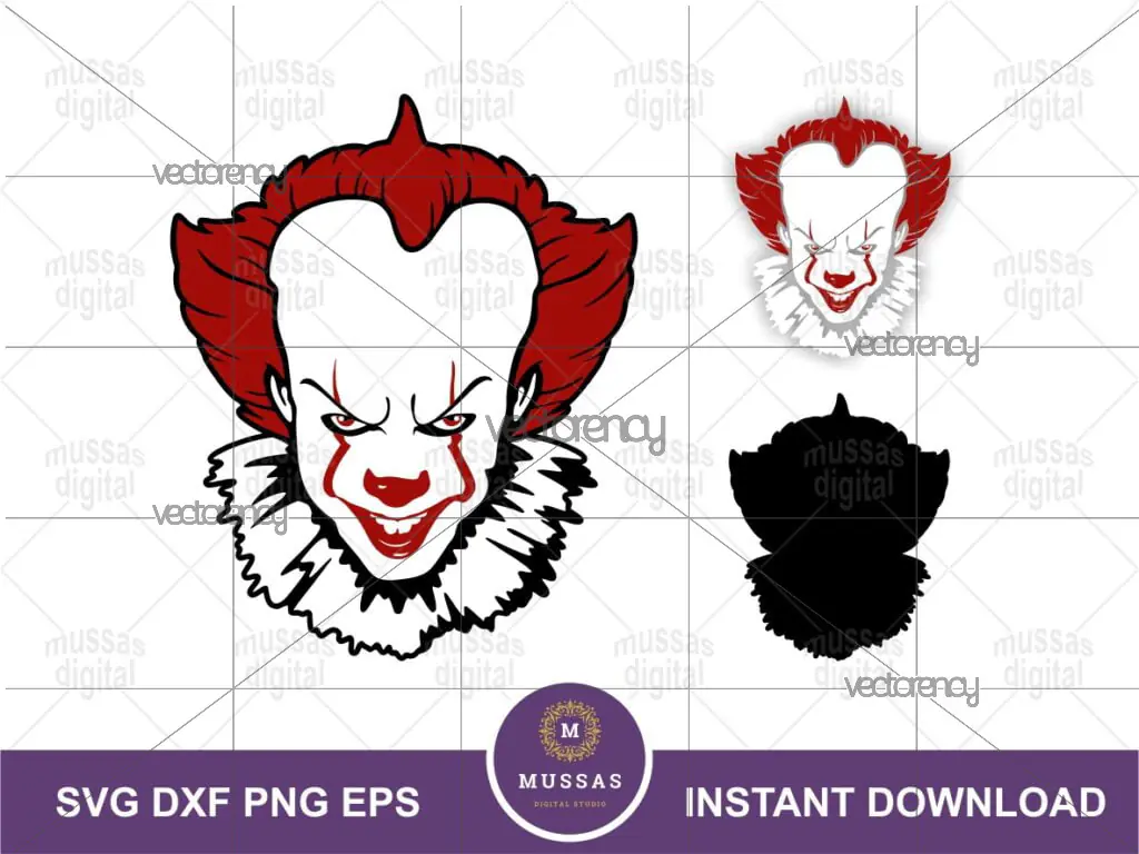 Pennywise SVG Layered Cricut