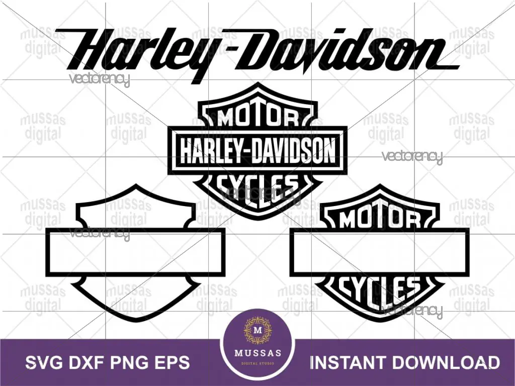 Blank Harley Davidson Logo SVG Silhouette