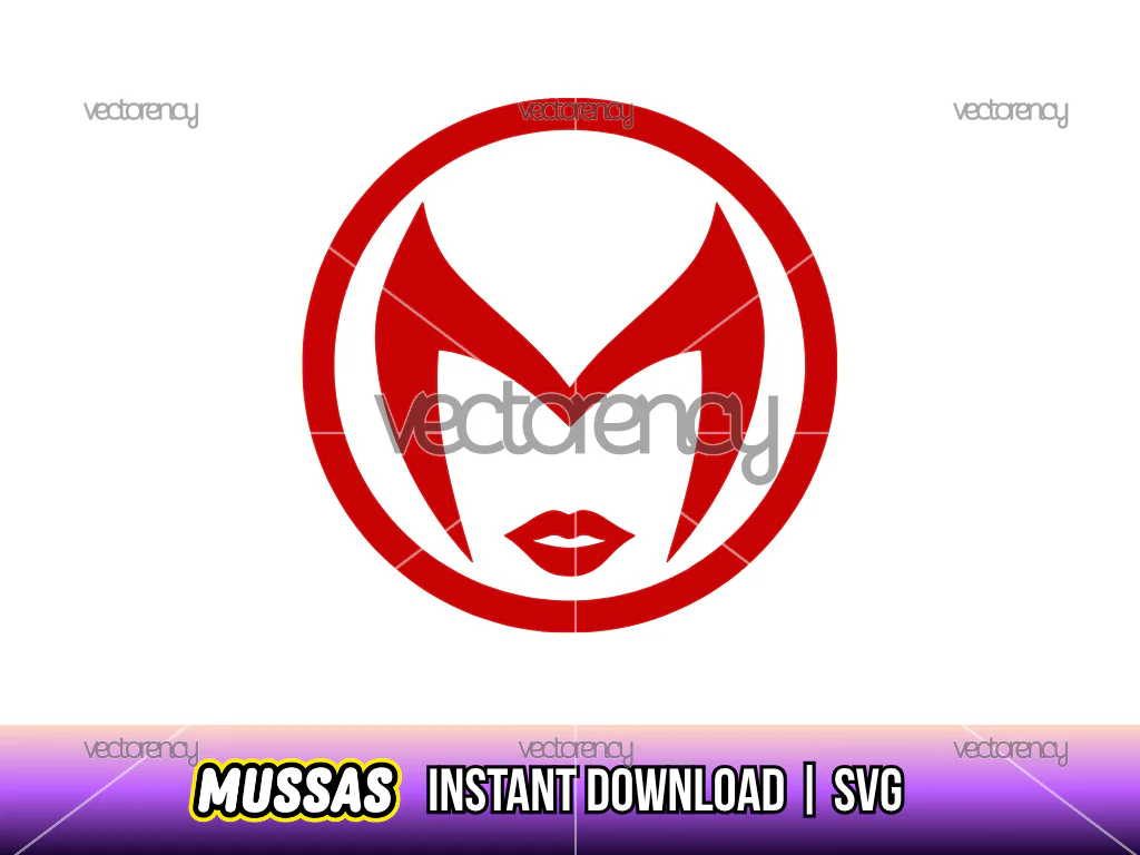 The Scarlet Witch Symbol SVG Marvel Icon Cut File