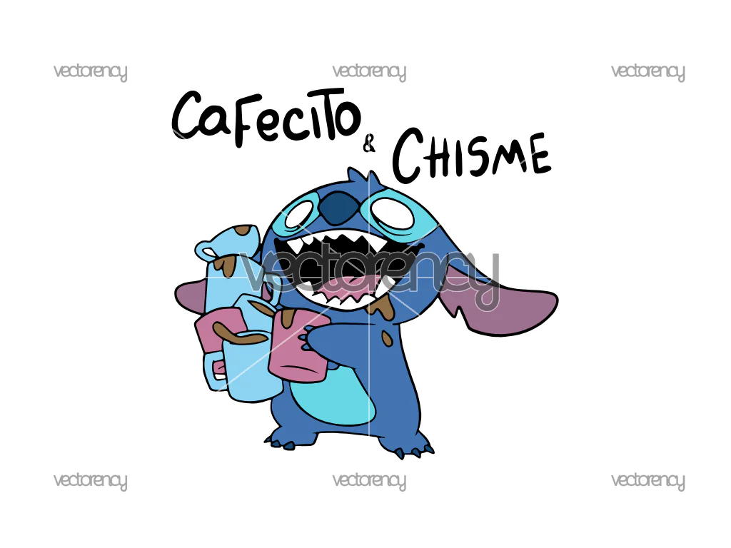 Cafecito Y Chisme Stitch Cut File