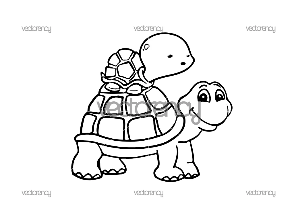 Turtle Baby Turtle Kawaii Turtle Cartoon Turtle SVG Free