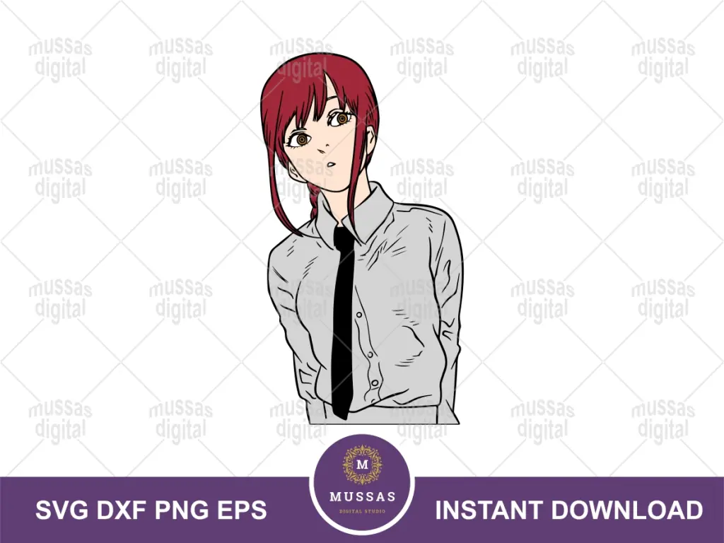 Makima Anime SVG Chainsaw Man Vector