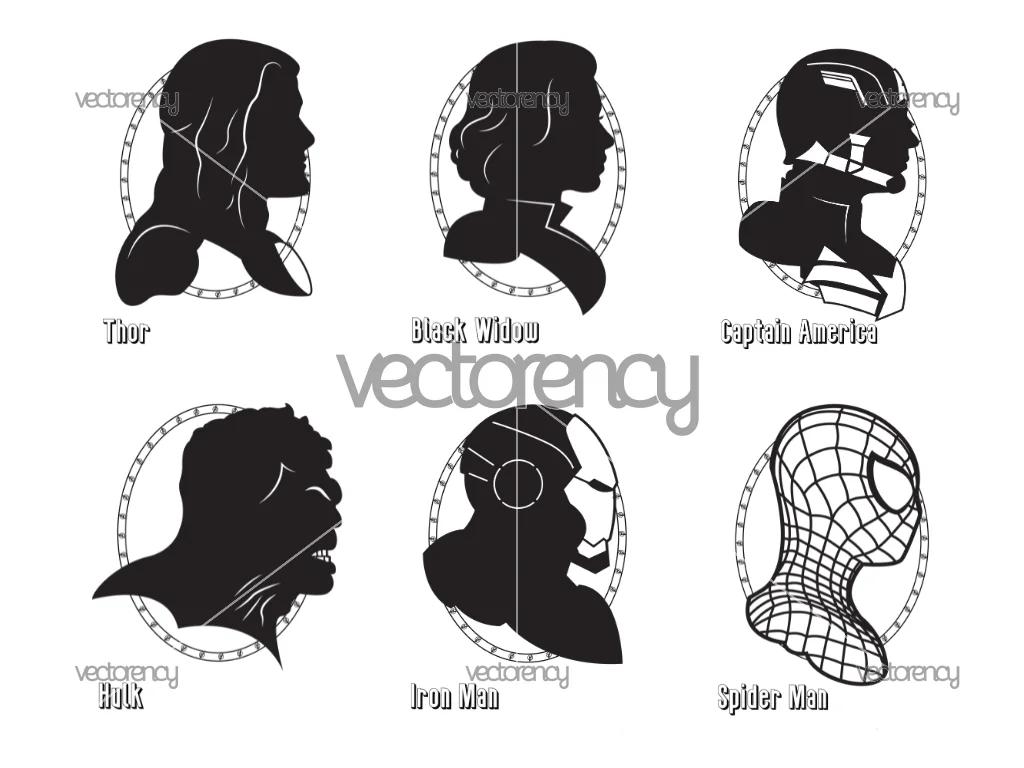 Marvel Avengers Head SVG