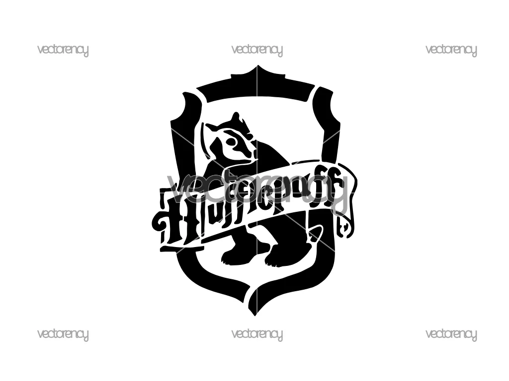 Hufflepuff Logo SVG, Harry Potter Stencil Cut File