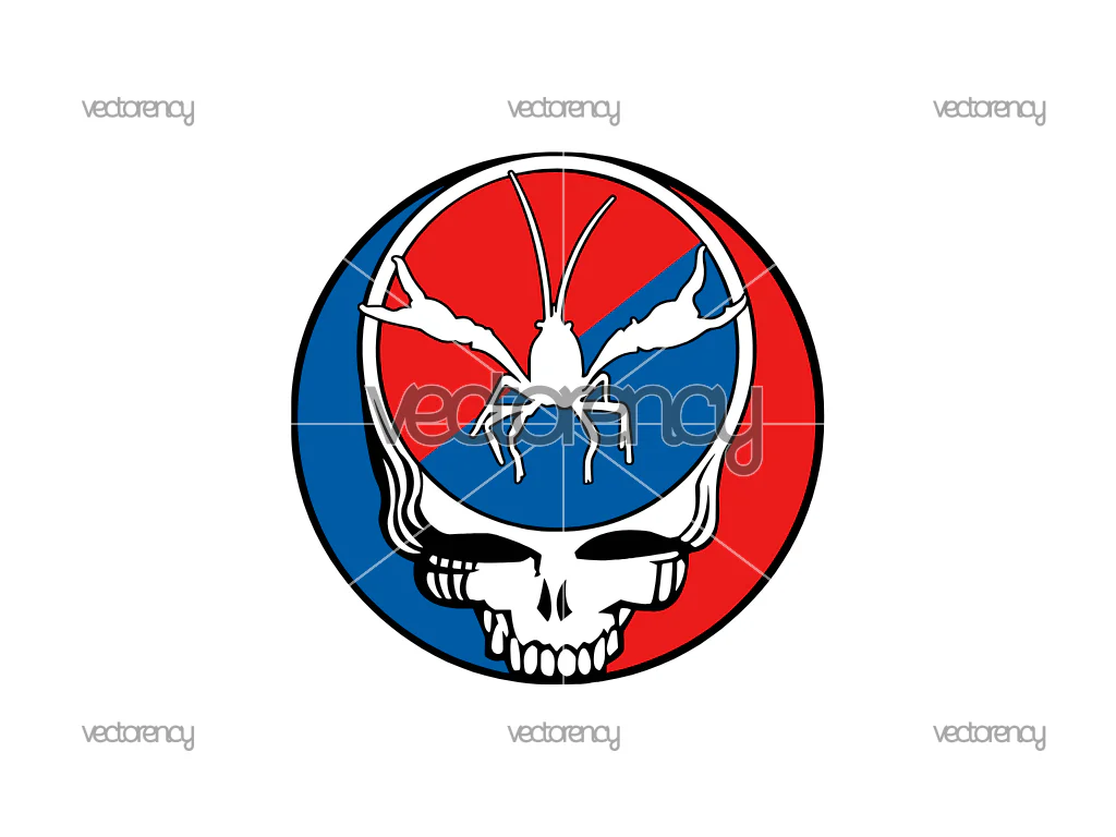 Grateful Dead Crawfish SVG Vector Art PNG HD, Steal Your Face