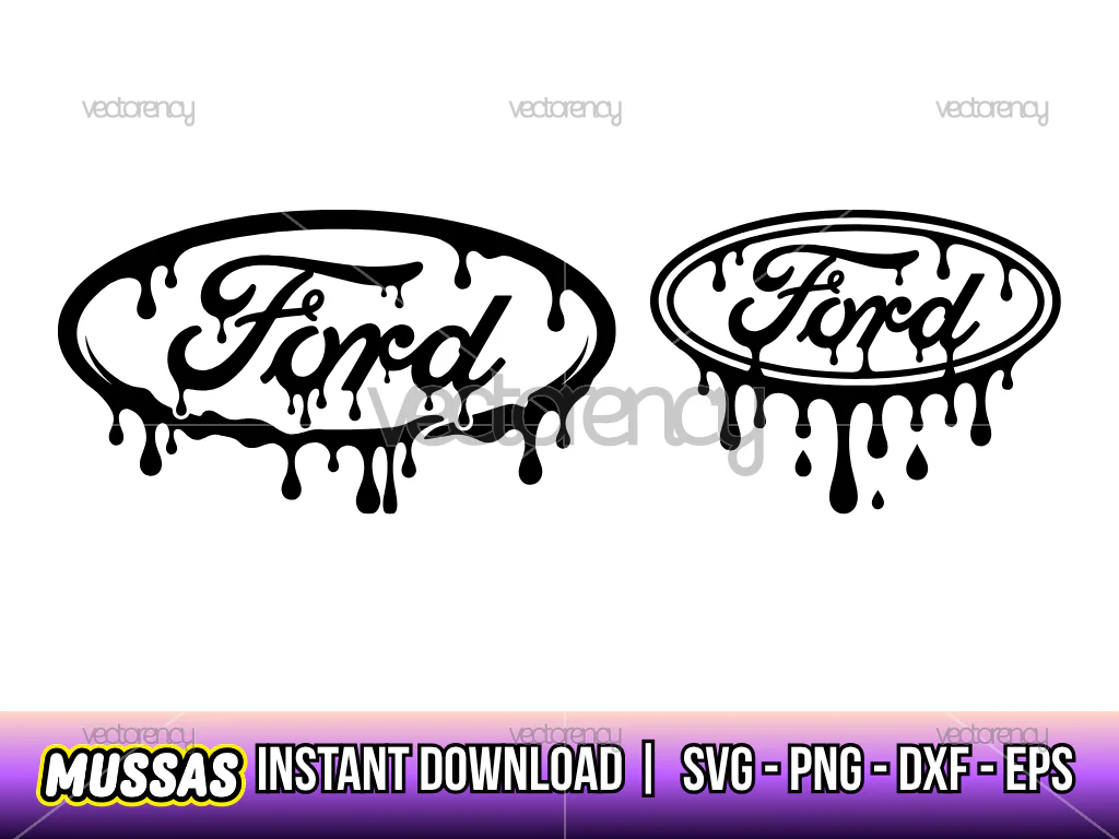 2 Ford Logo Drip SVG Vector New 2026