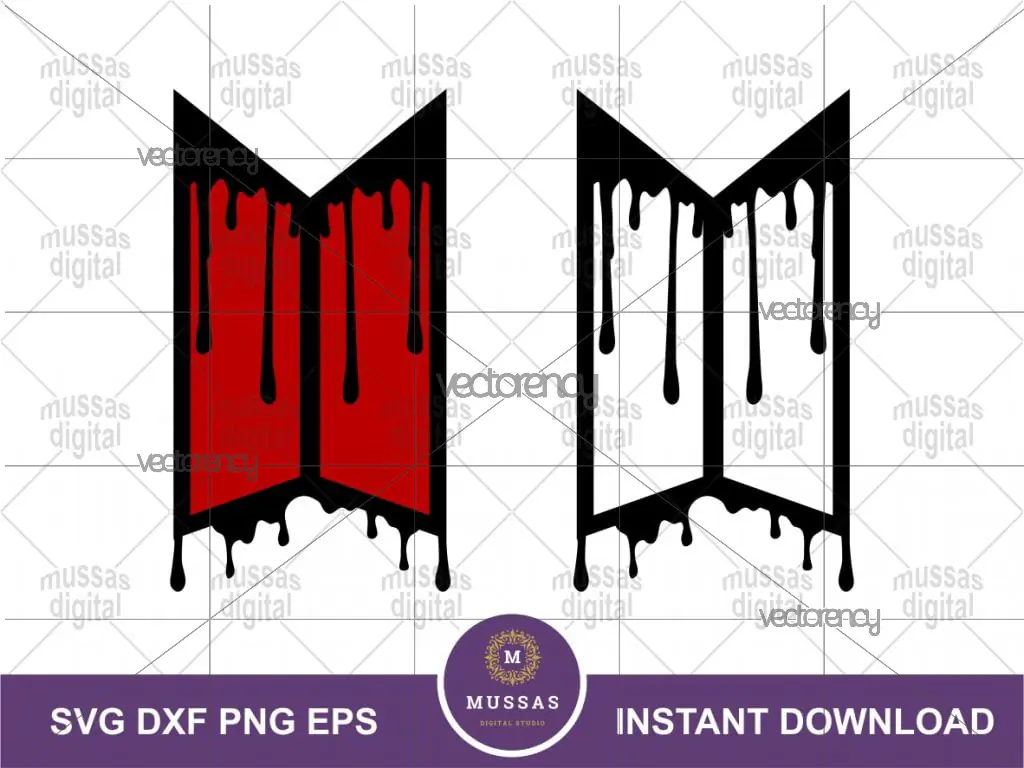 BTS Logo Drip SVG Dripping SVG