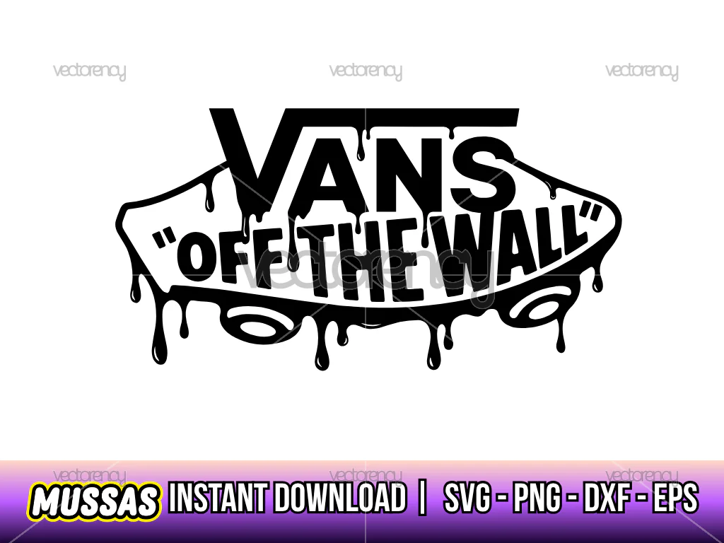 Vans Off The Wall Logo Drip Dripping SVG Vector