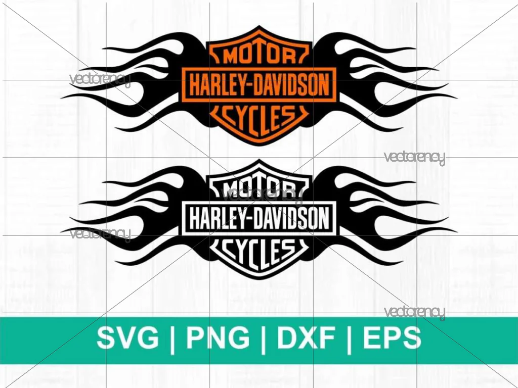 Harley Davidson Logo SVG Fire