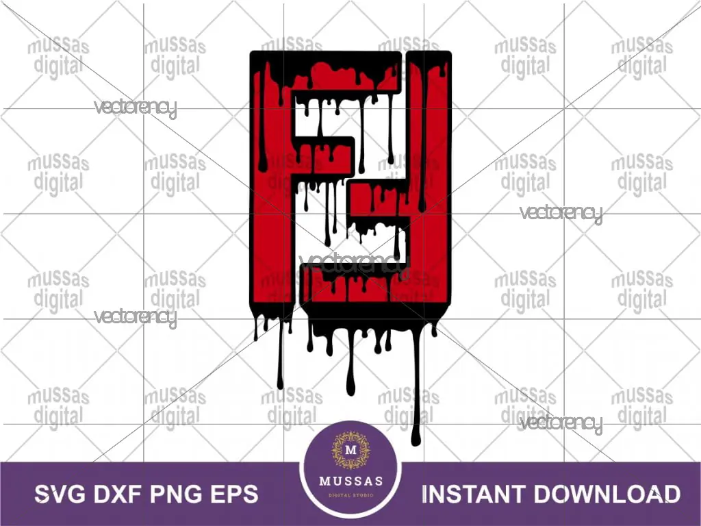 Fendi Brand Logo Drip SVG