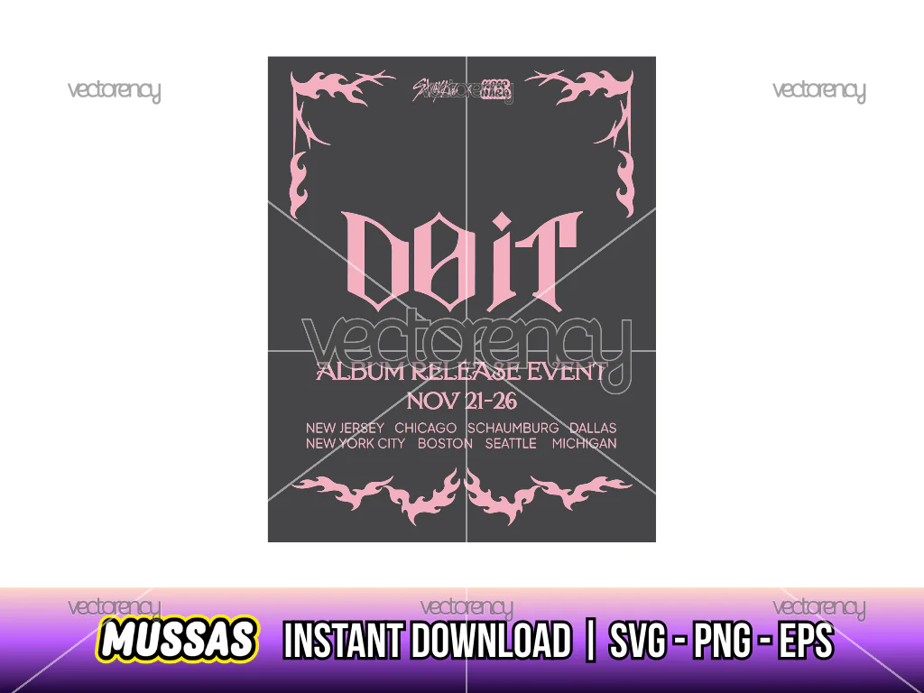 Stray Kids Do It Album Release Event Poster PNG K-Pop Image SVG EPS