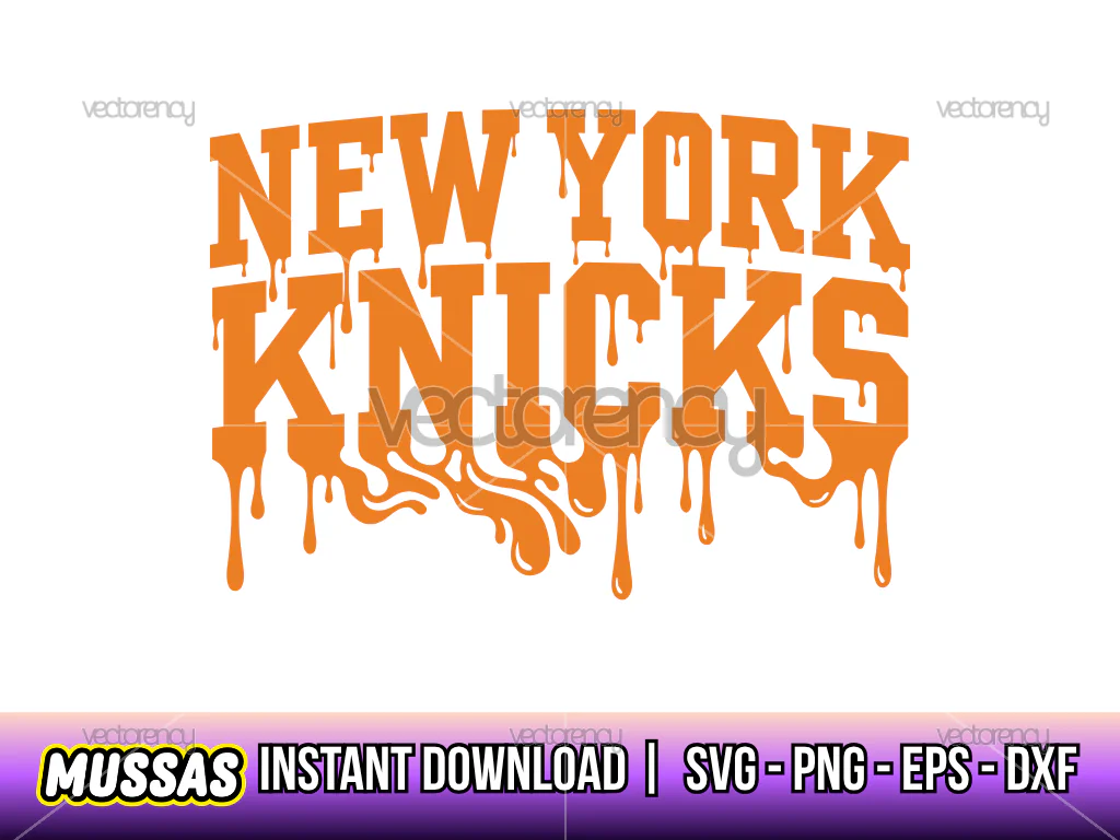 New York Knicks Logo Drip Vector SVG Cricut Cut File Sticker PNG