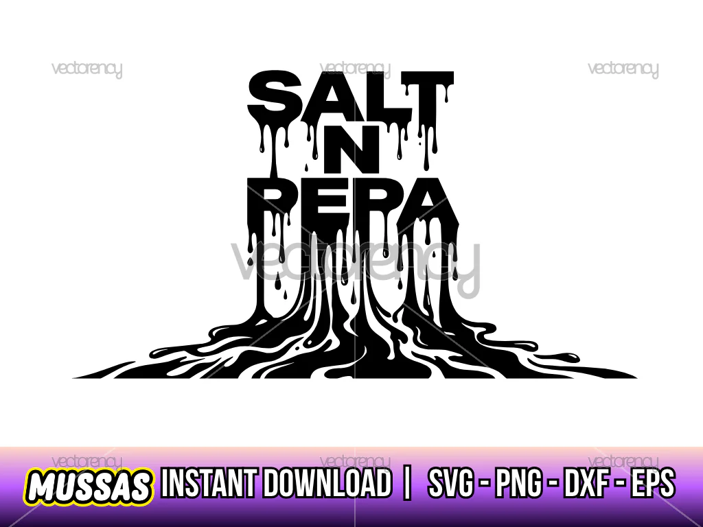 Salt N Pepa Logo Drip SVG PNG EPS DXF Files