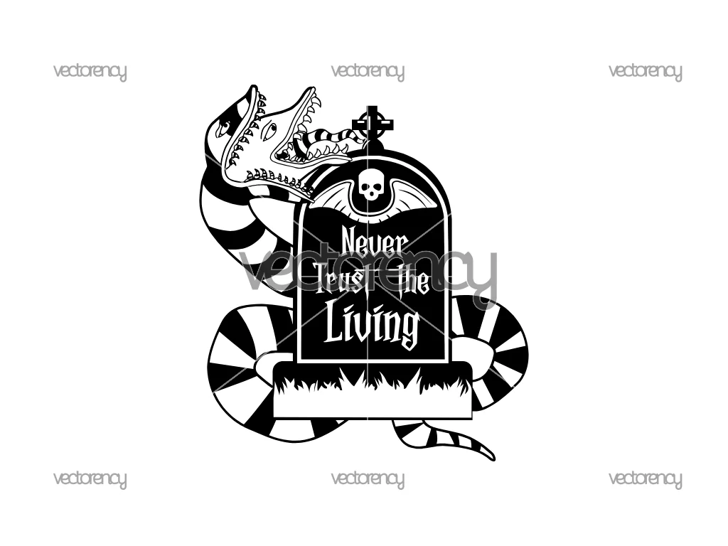 Beetlejuice Clipart Never Trust the Living SVG PNG EPS