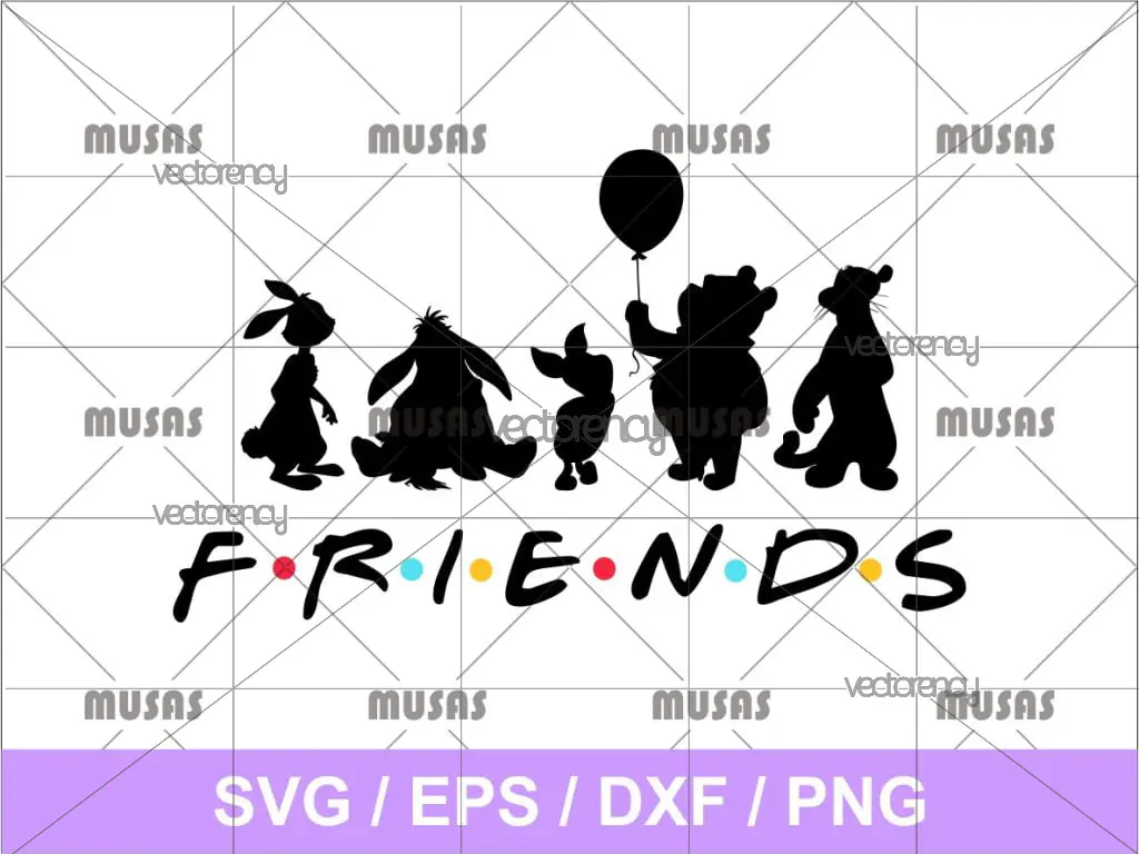 Friends Winnie the Pooh SVG