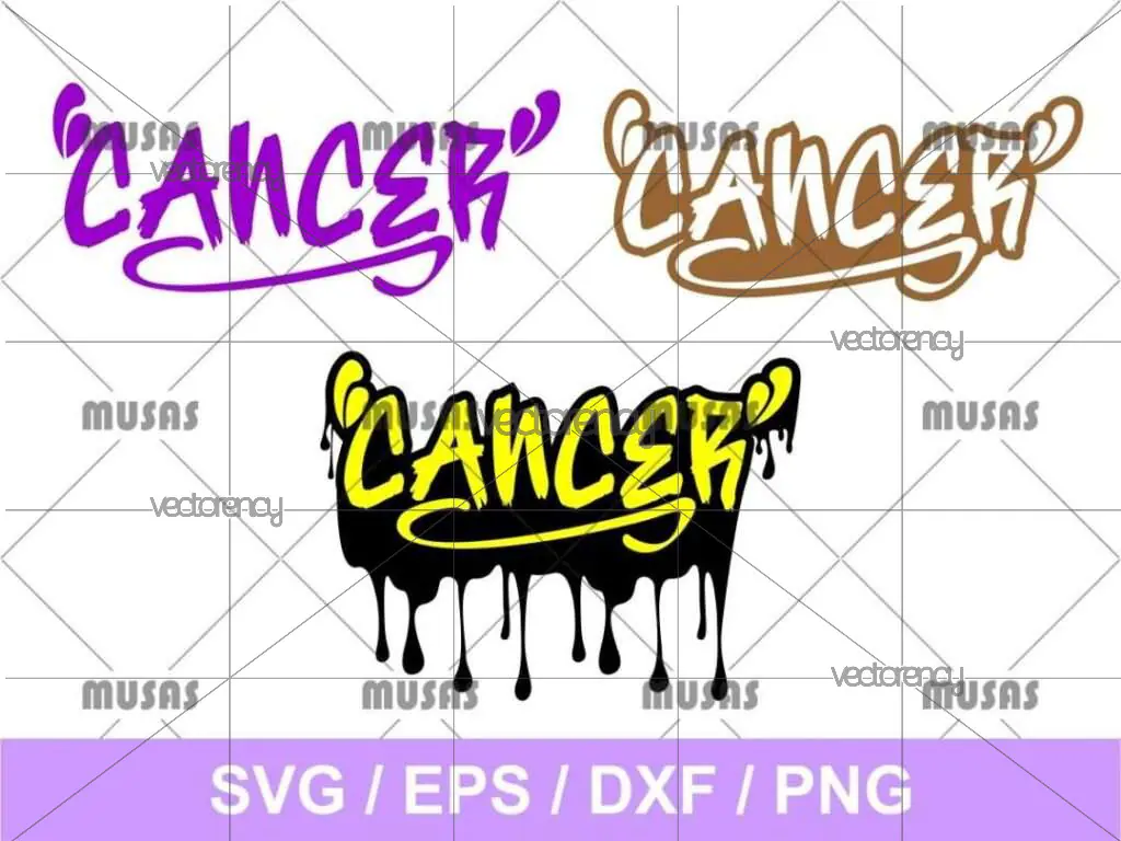 Zodiac Drip Cancer SVG