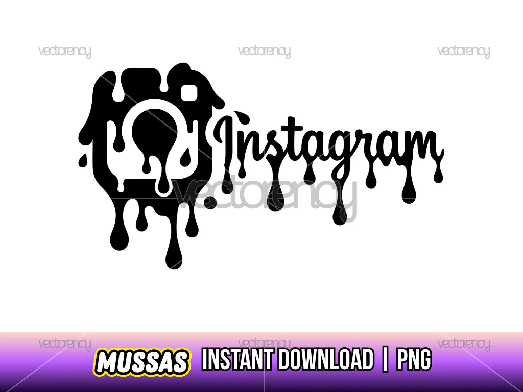 Instagram Logo Drip PNG