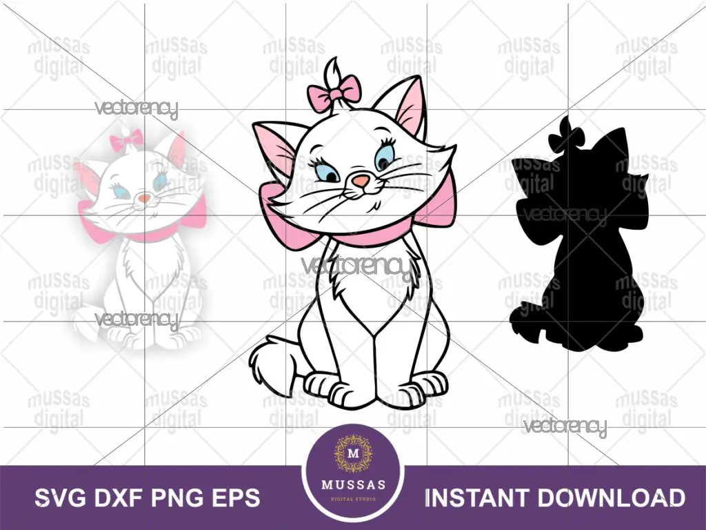 Marie Aristocats Layered Cut Files