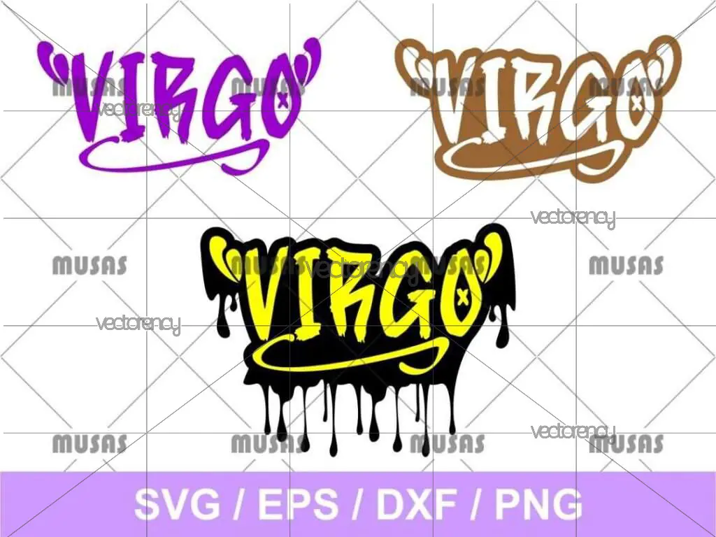 Zodiac Drip Virgo SVG