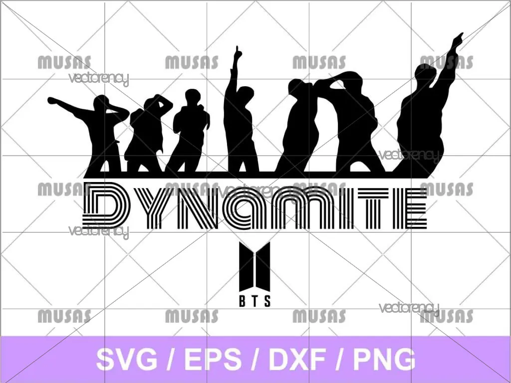 Dancing BTS Dynamite SVG