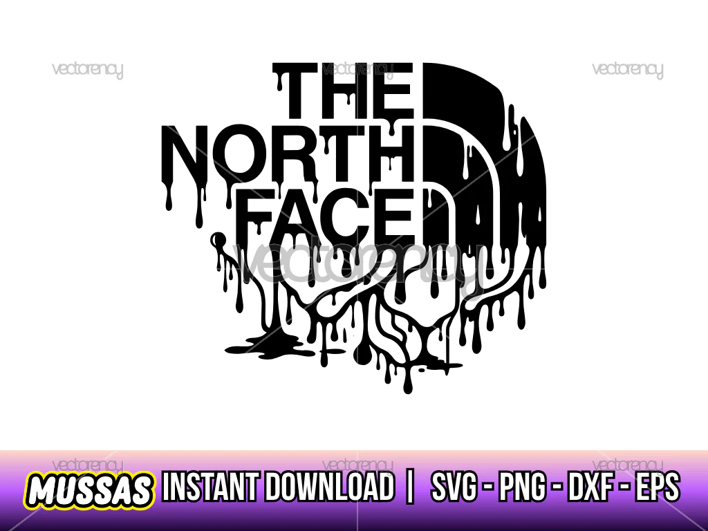 The North Face Logo SVG PNG EPS DXF Dripping Fun Art