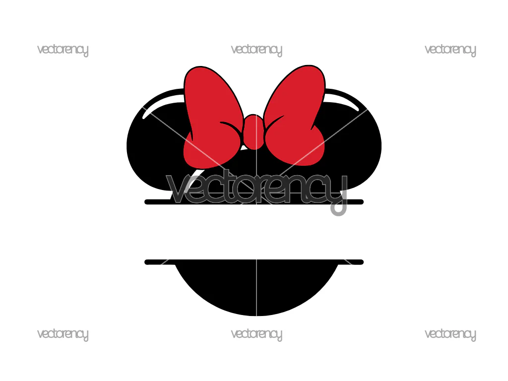 Minnie Mouse Monogram Layered SVG