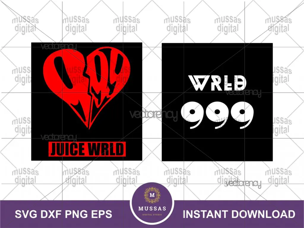 Juice WRLD Symbol SVG Cricut Bundle