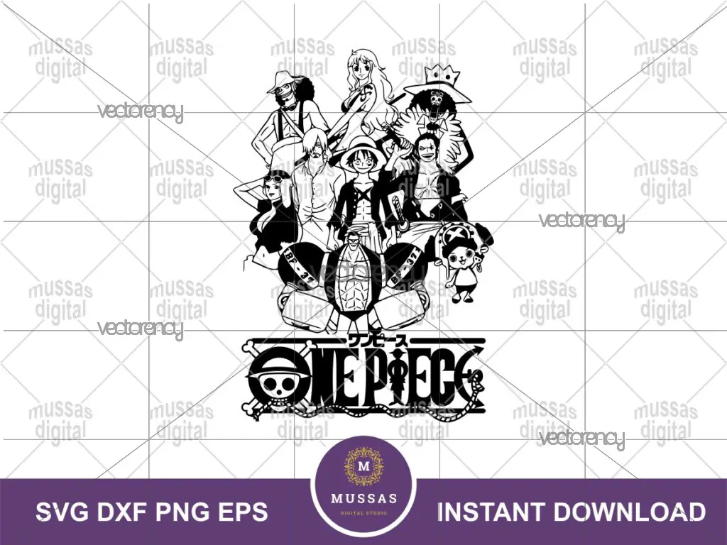 One Piece Anime Shirt Design Vector PNG SVG