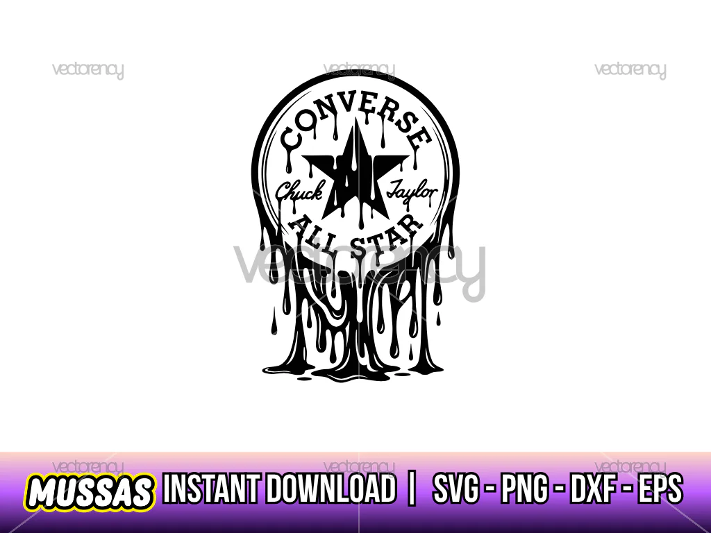 Converse Logo Drip Fun Inspired SVG Vector