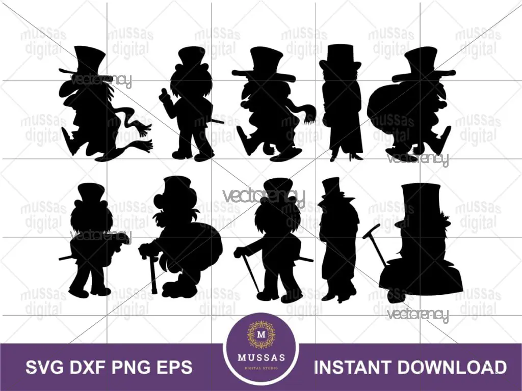 Scrooge SVG Bundle Cricut Cut File