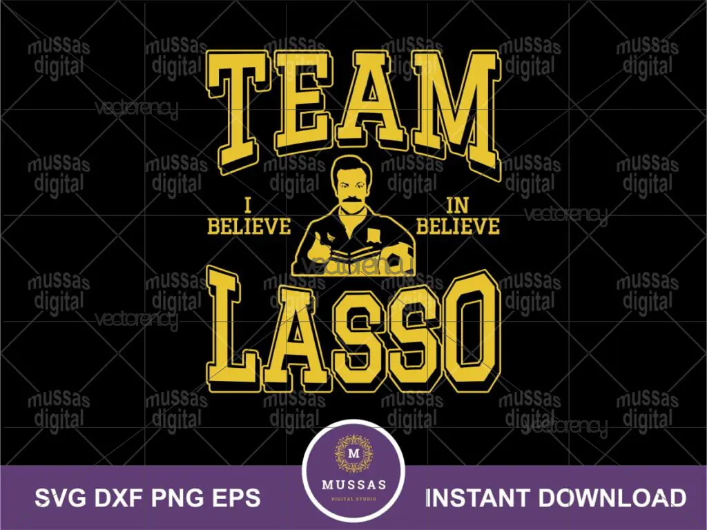 Team Lasso I Believe SVG Clipart PNG AFC Richmond Vector