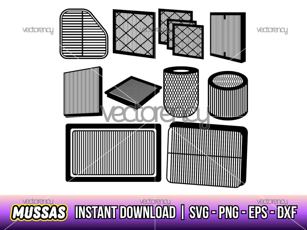 Air Filter Vector SVG Silhouette Car Air Filter