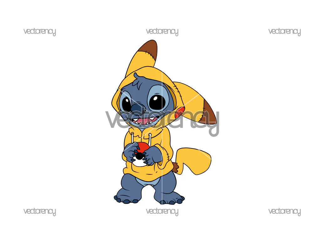 Stitch Pikachu Hoodie SVG Pokemon Image Cricut Download